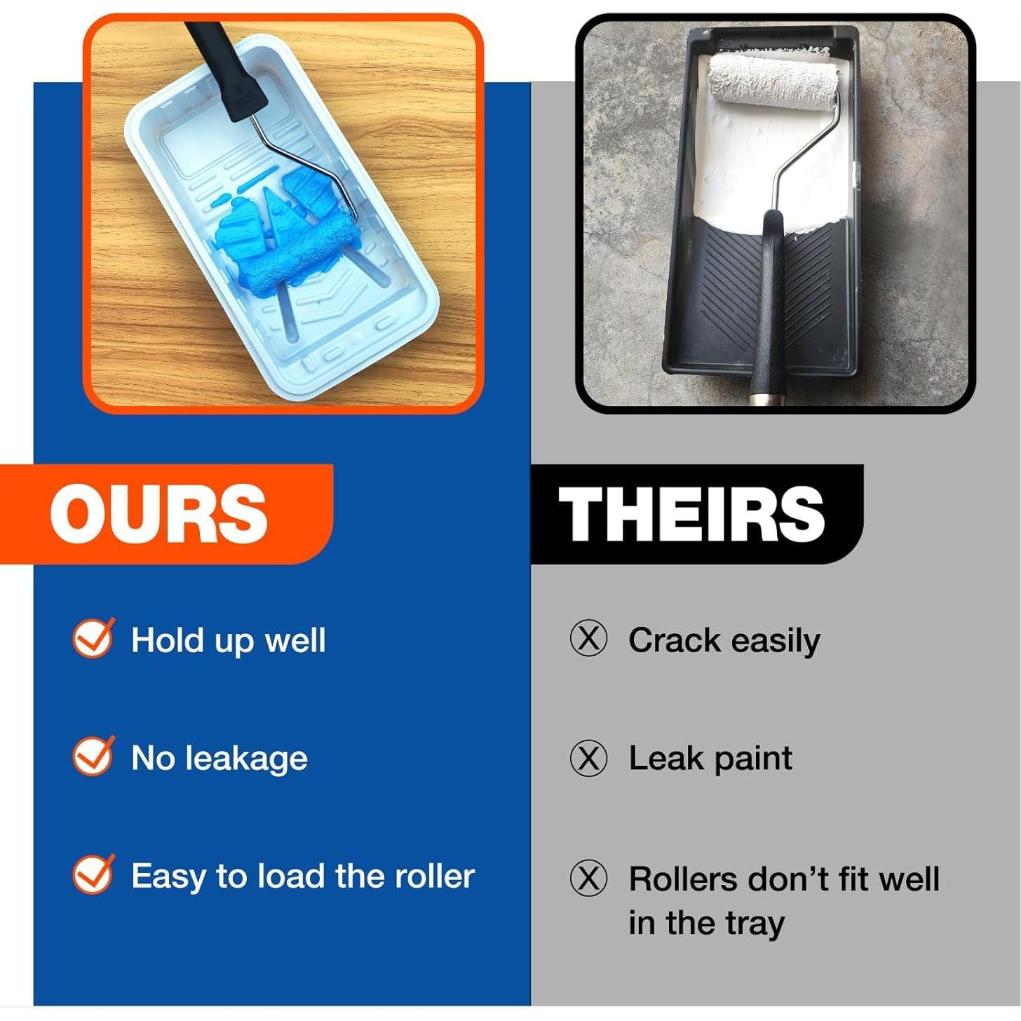 Forros de Bandeja de Pintura KingOrigin 4" - 12 Paquetes Reutilizables