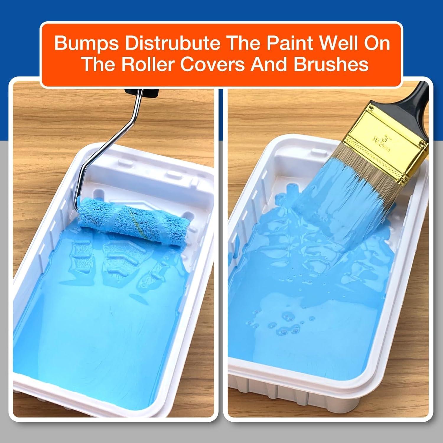 Forros de Bandeja de Pintura KingOrigin 4" - 12 Paquetes Reutilizables