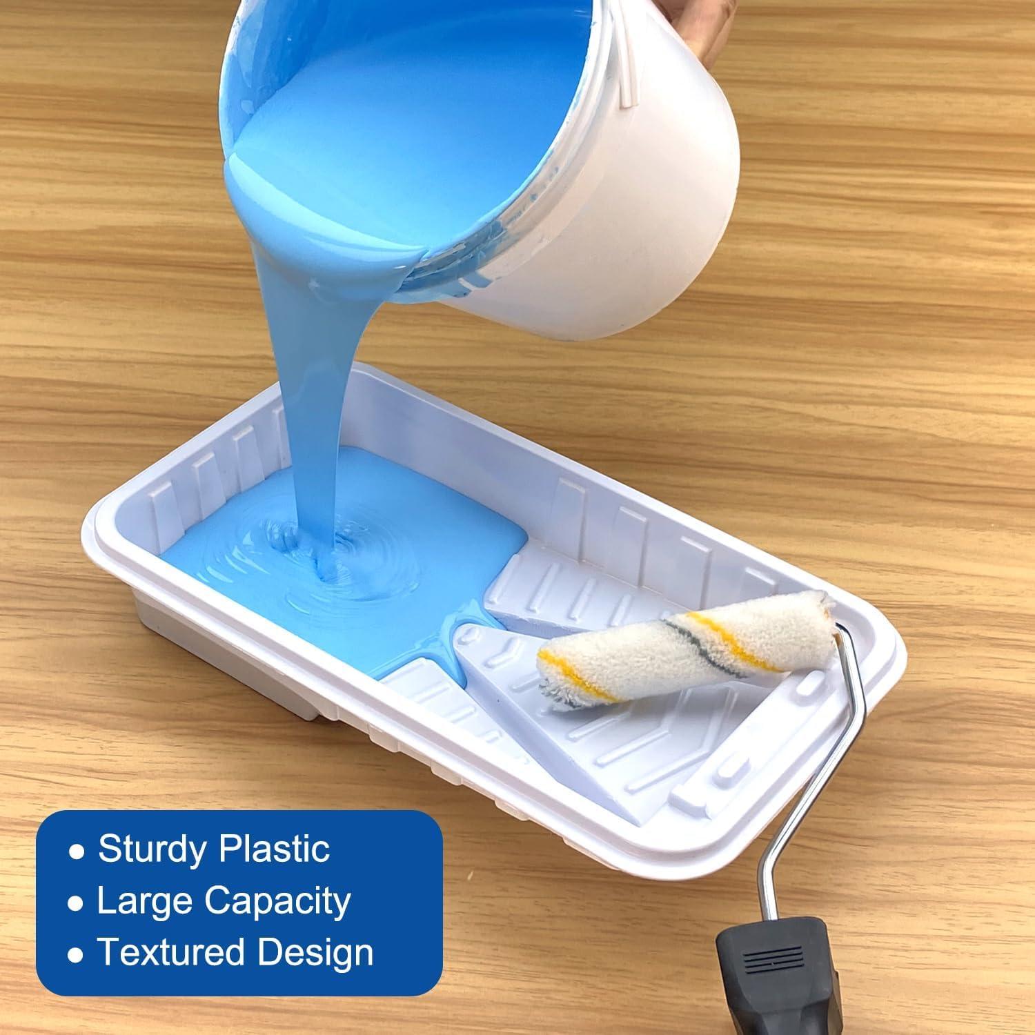 Forros de Bandeja de Pintura KingOrigin 4" - 12 Paquetes Reutilizables