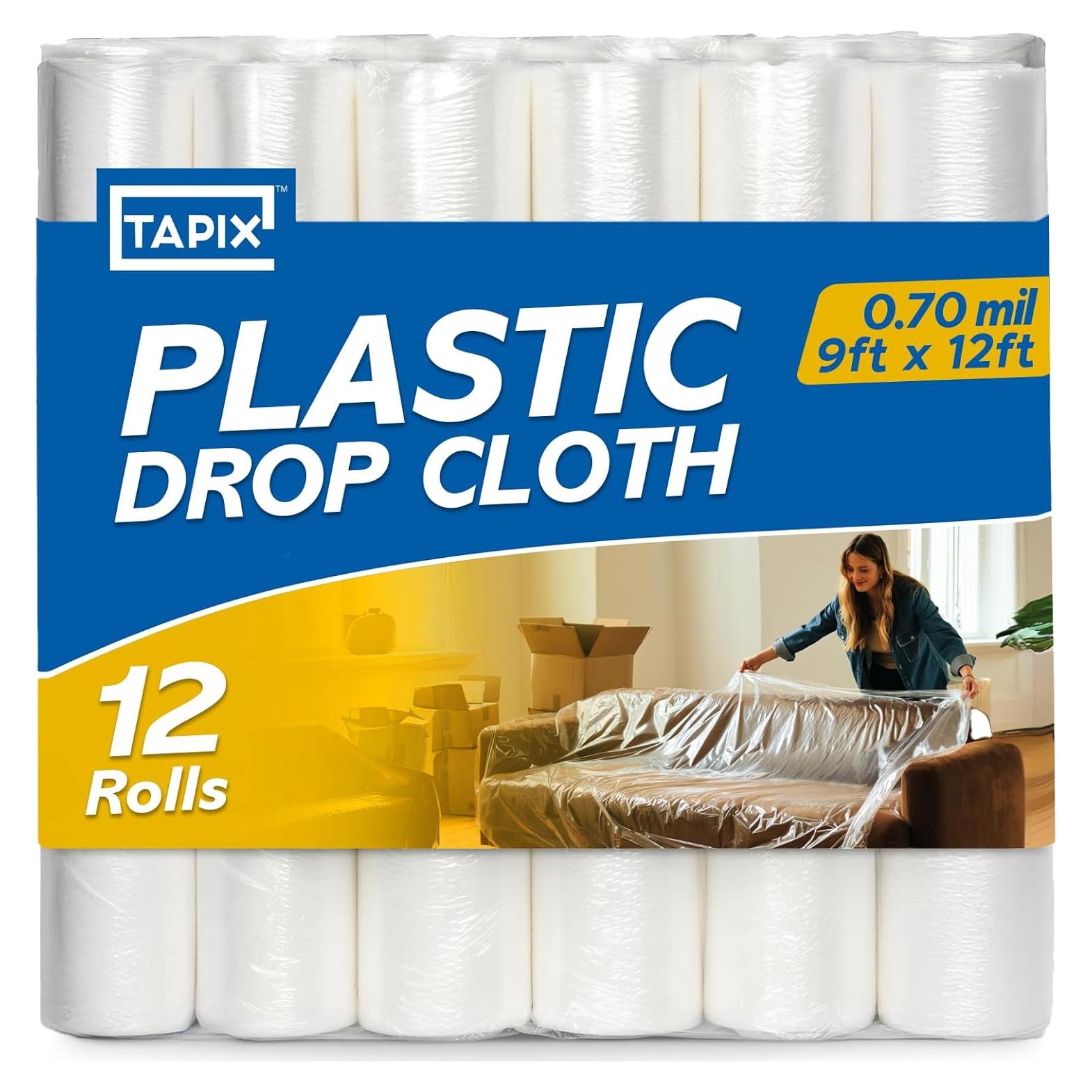 Lona Plástica Tapix 9x12 Pies (2.74x3.66m) Paquete de 12