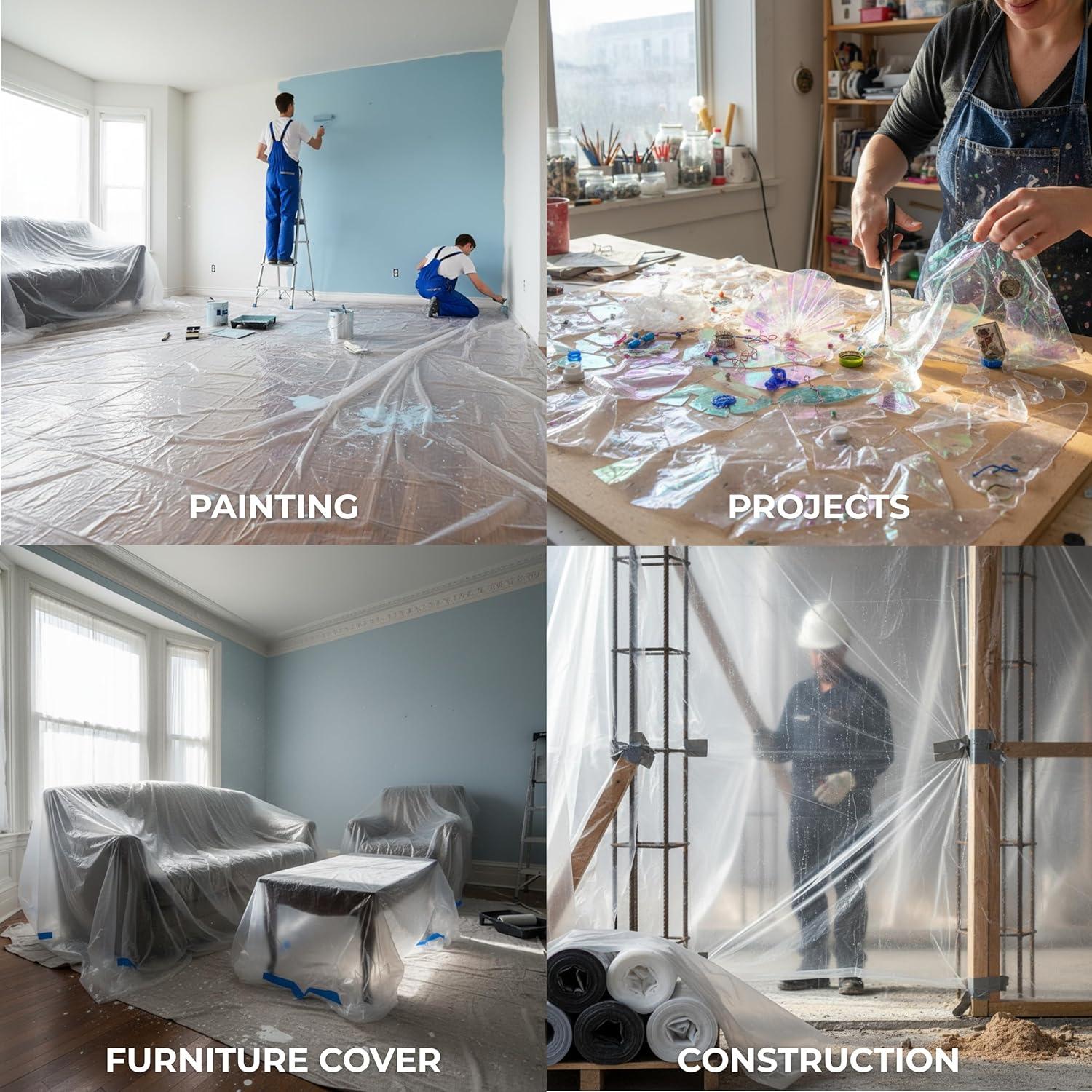 Lona Plástica Tapix 9x12 Pies (2.74x3.66m) Paquete de 12