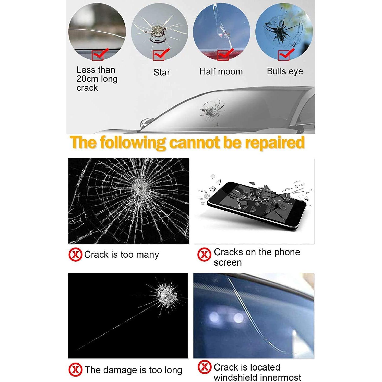 Kit de Reparación de Parabrisas Plextone S283-2 Resina Amarillo