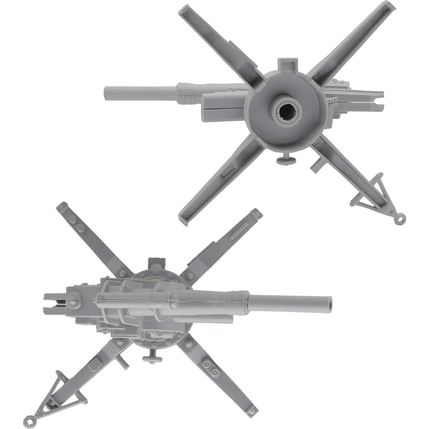 BMC Classic WW2 German 88mm Artillery - 2pc Gray Plastic Army Men Accessories