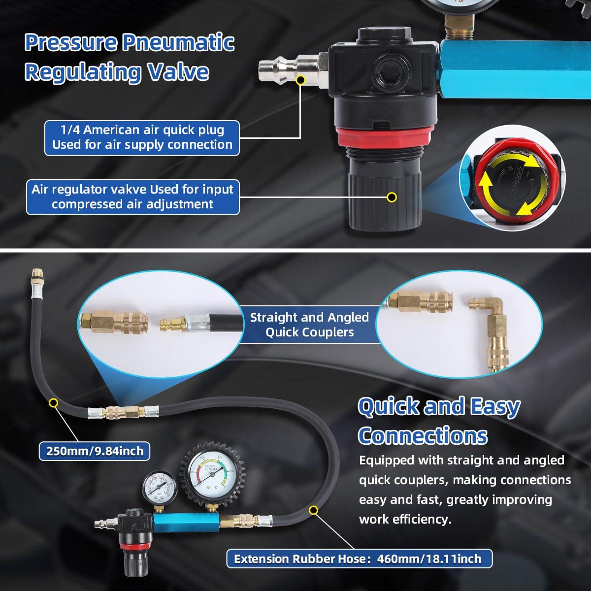 Kit de Prueba de Compresión y Fugas 46PCS DUOYI para Motores