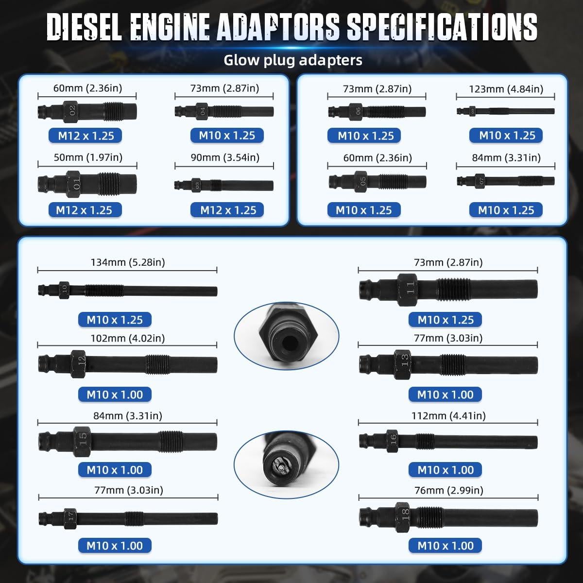 Kit de Prueba de Compresión y Fugas 46PCS DUOYI para Motores