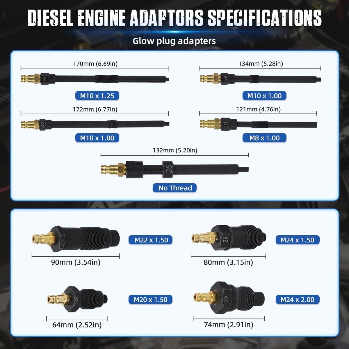 Kit de Prueba de Compresión y Fugas 46PCS DUOYI para Motores