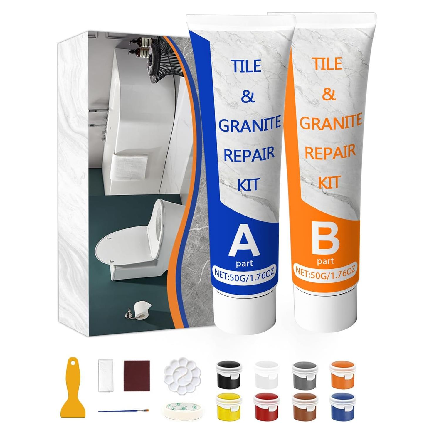 Kit de Reparación de Fregadero de Porcelana PEOGOHS 12.5x8cm