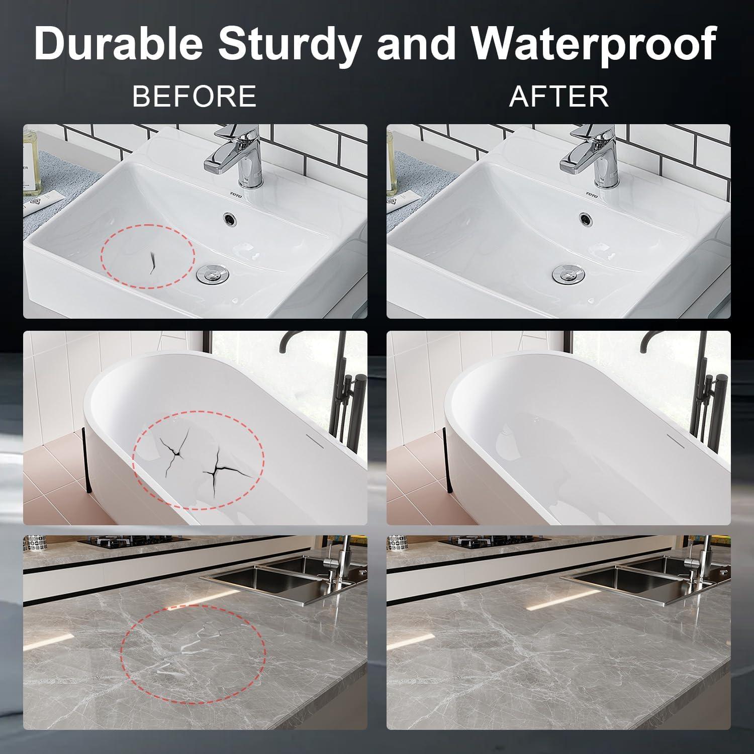 Kit de Reparación de Fregadero de Porcelana PEOGOHS 12.5x8cm