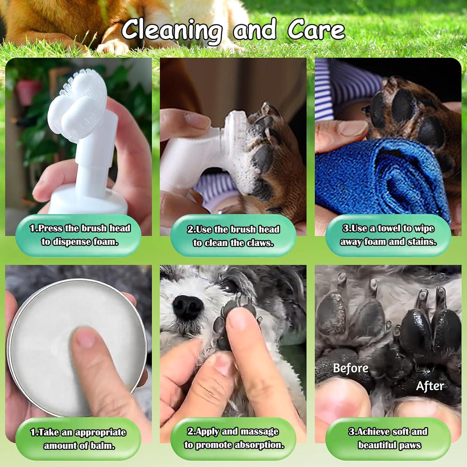 Kit de Cuidado de Patas para Perros Waybesty - Balsamo y Toalla