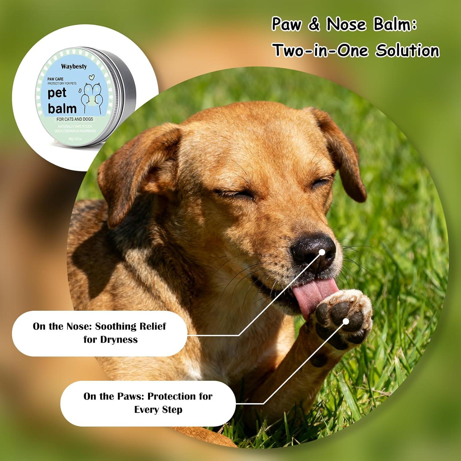 Kit de Cuidado de Patas para Perros Waybesty - Balsamo y Toalla