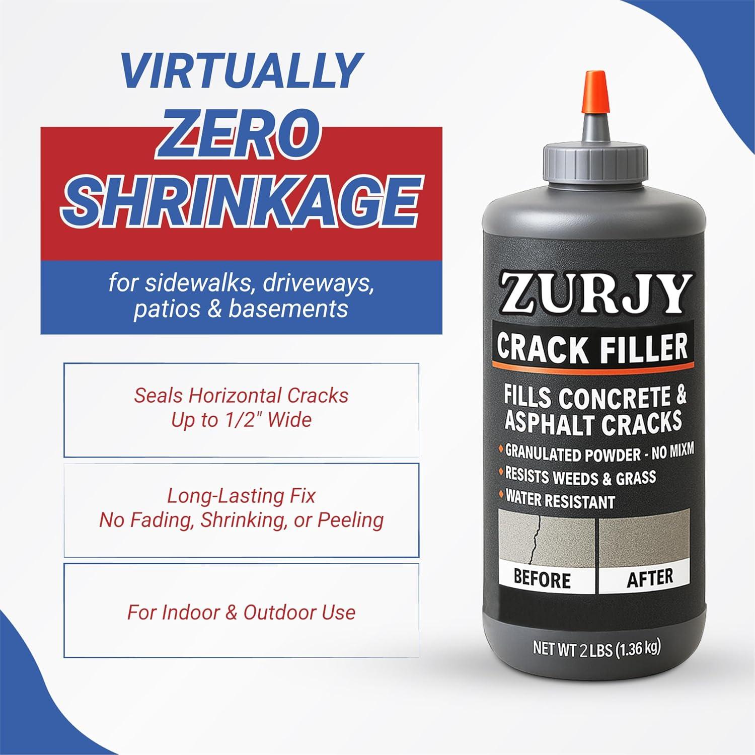 Relleno de Grietas 0.91 kg Zurjy - Reparación de Concreto Gris
