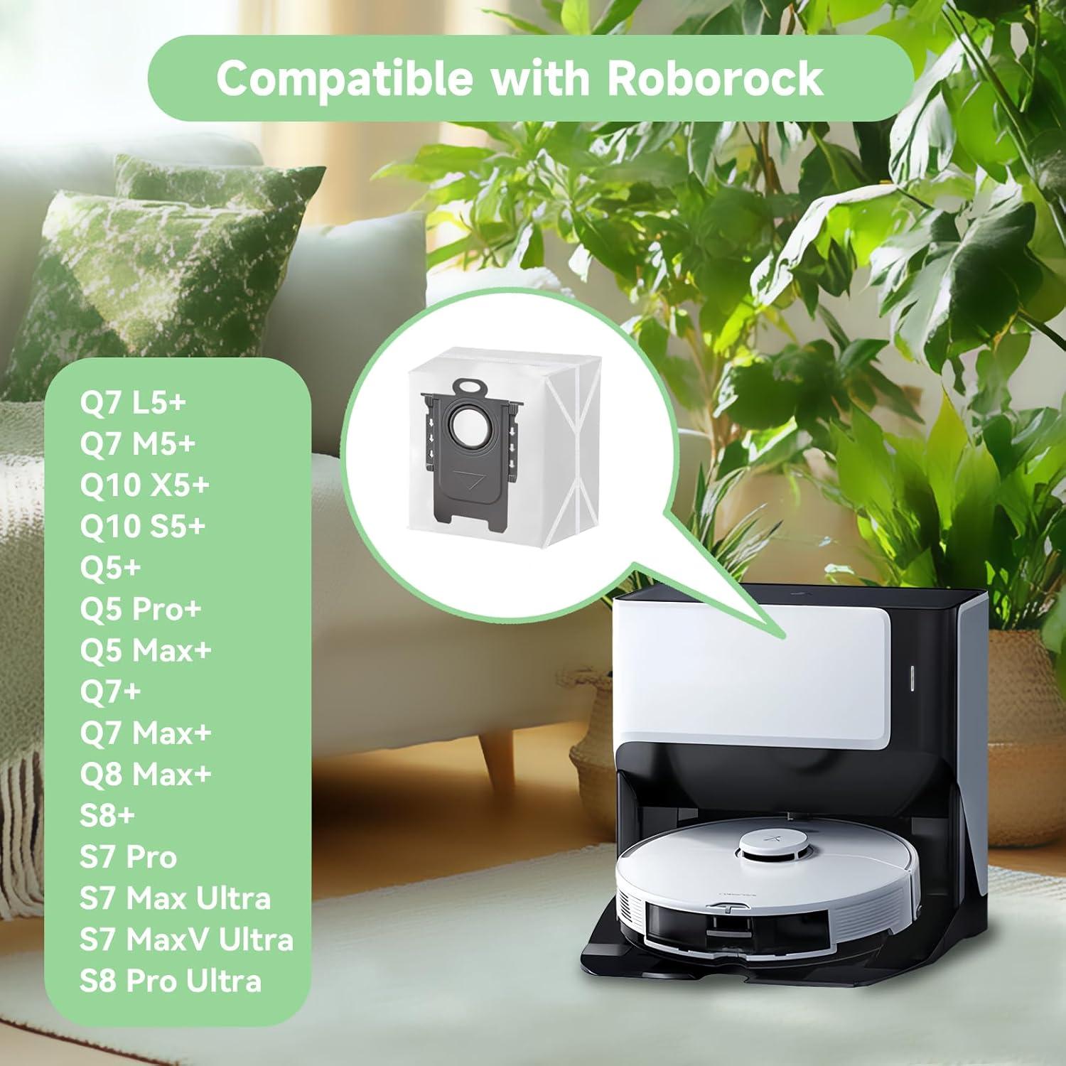 Paquete de 6 Bolsas de Vacío WAIKAS para Roborock Q5 Q7 Q8 Q10