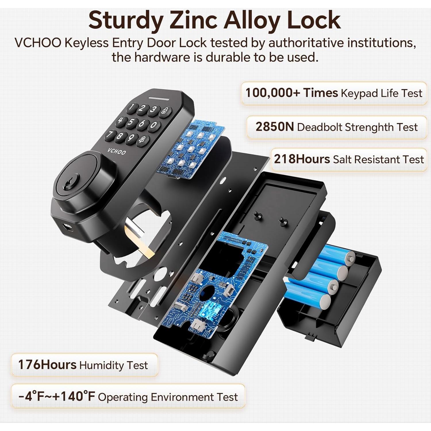 Cerradura Inteligente VCHOO SL02 Wi-Fi Sin Llave con Teclado