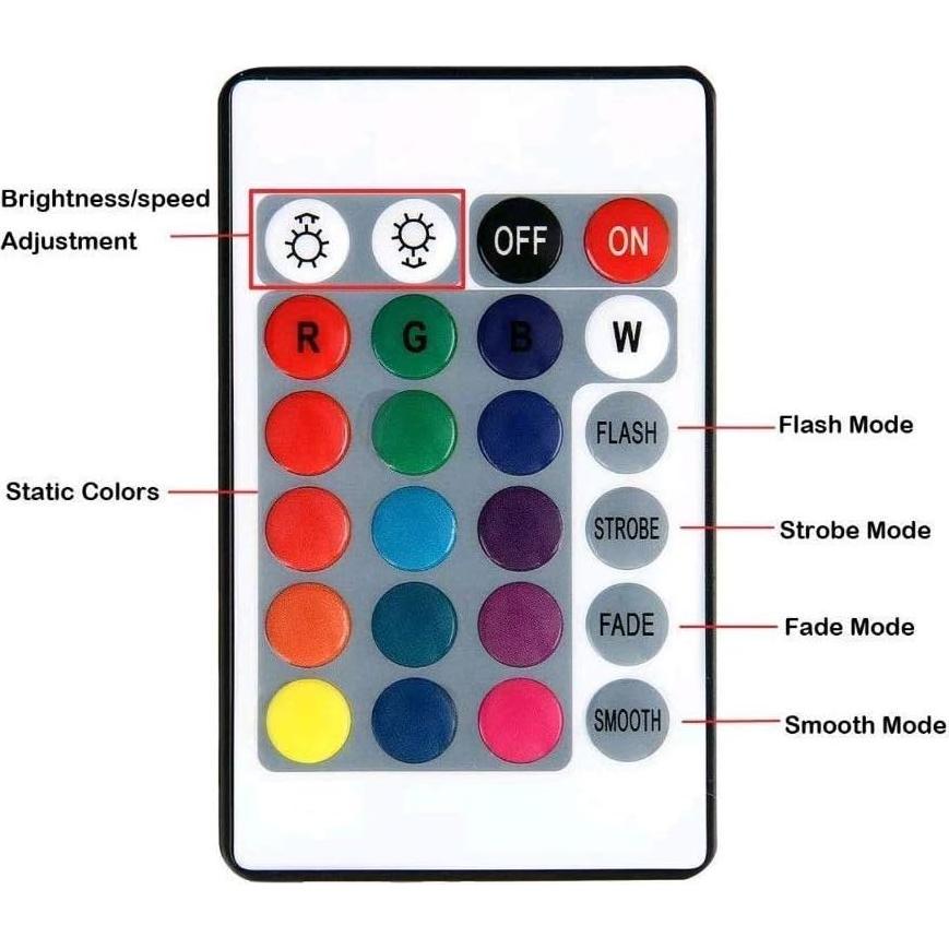 Luz Nocturna LED Personalizada - Control Remoto 16 Colores