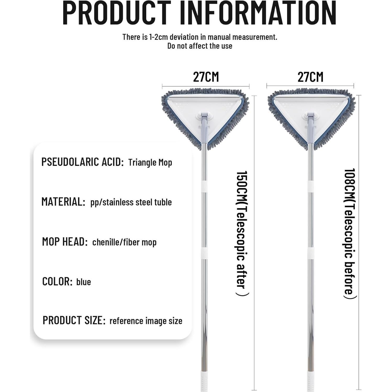 Limpiador de Pared 2 en 1 JZBWQY con Mango Extensible 152.4 cm