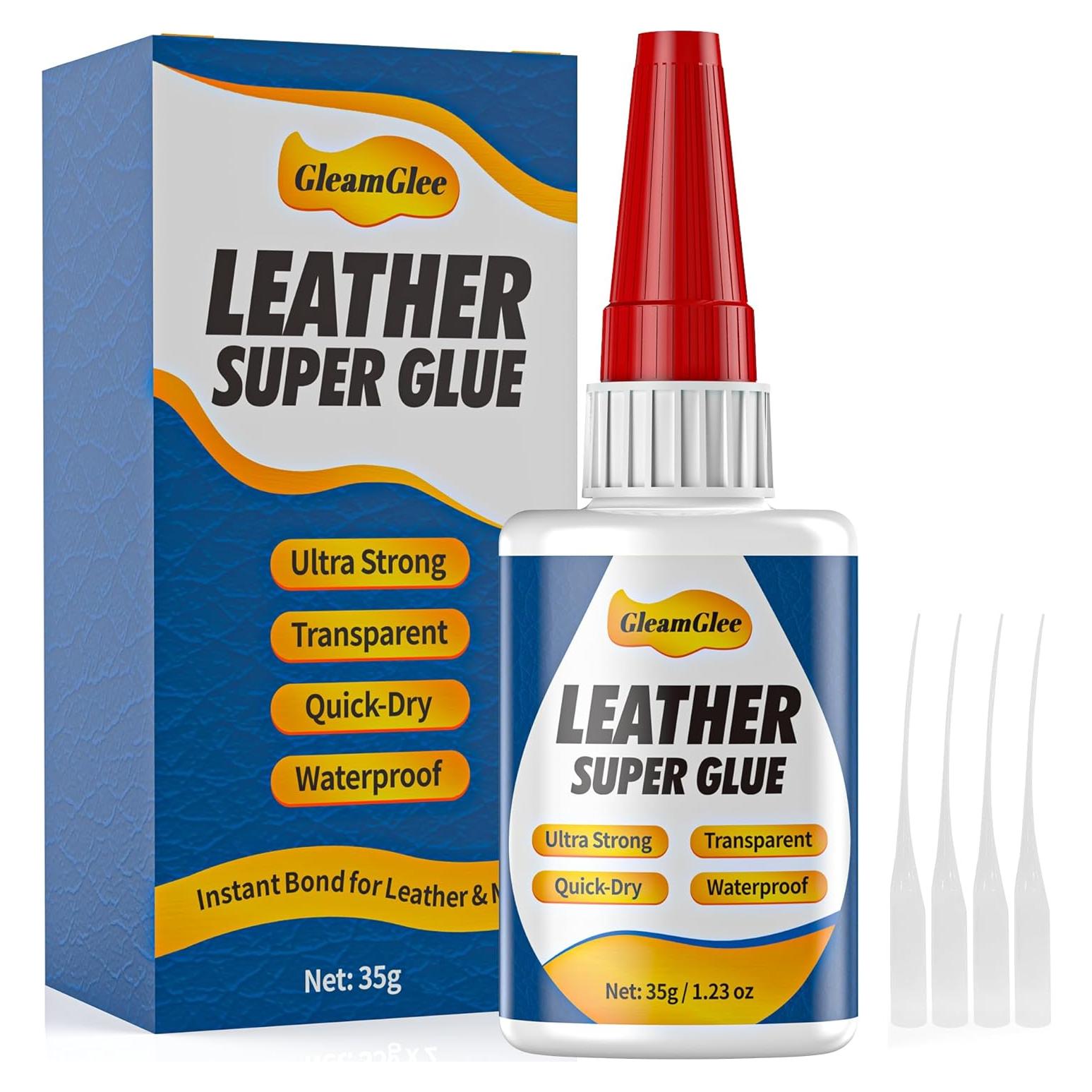 Pegamento para Cuero GleamGlee 35 g - Ultra Fuerte y Transparente