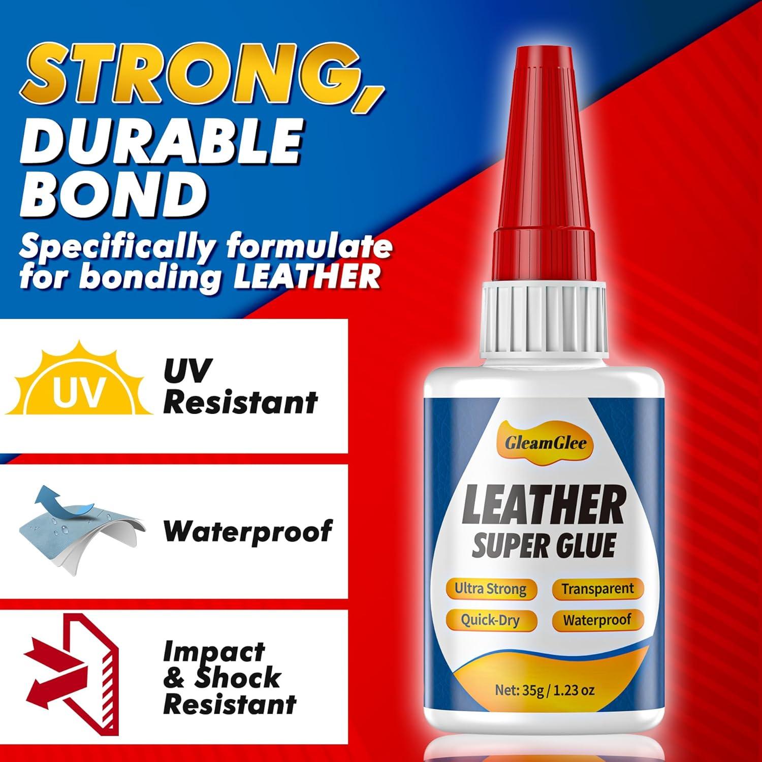 Pegamento para Cuero GleamGlee 35 g - Ultra Fuerte y Transparente