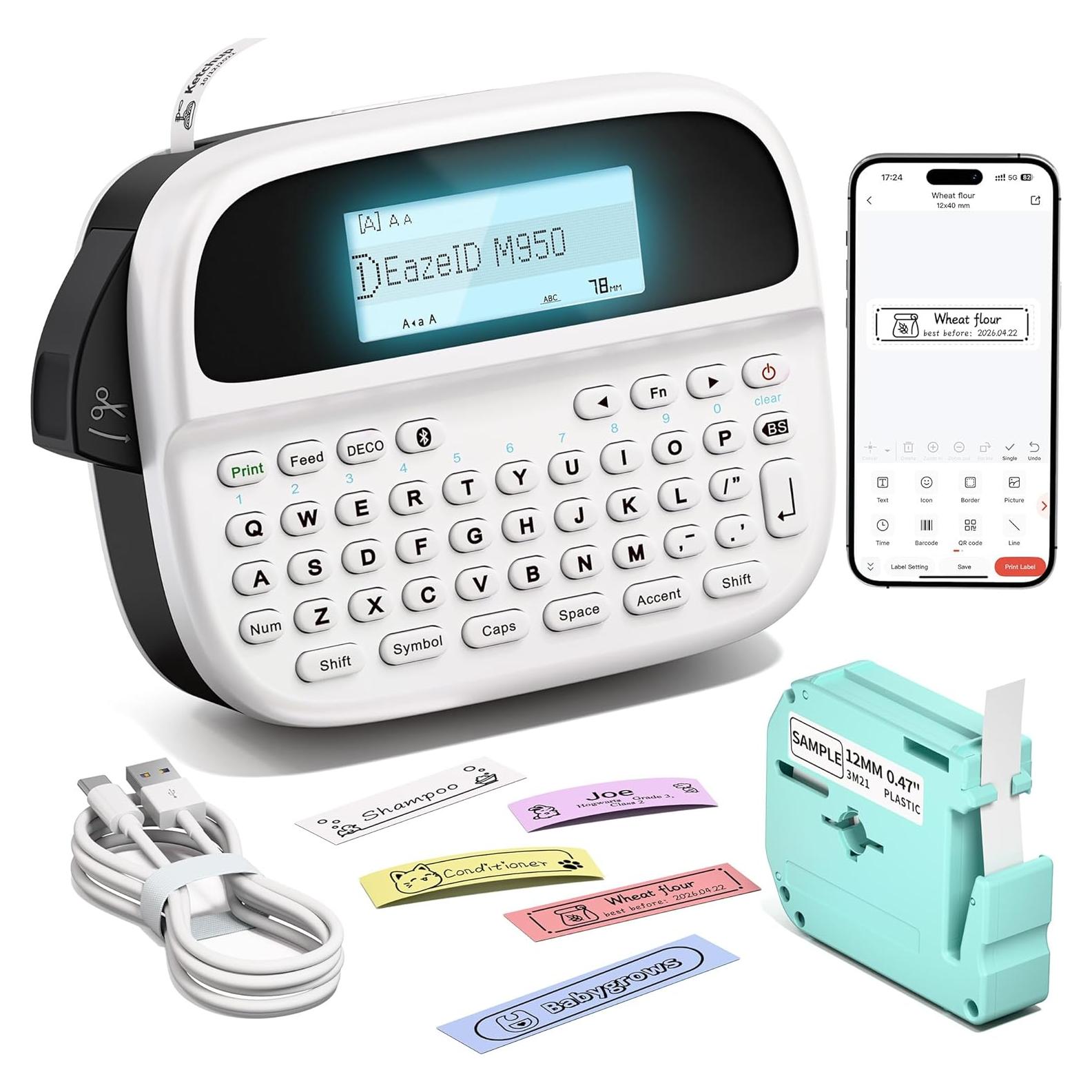 Impresora de Etiquetas Portátil EazeID M950 Bluetooth 12mm