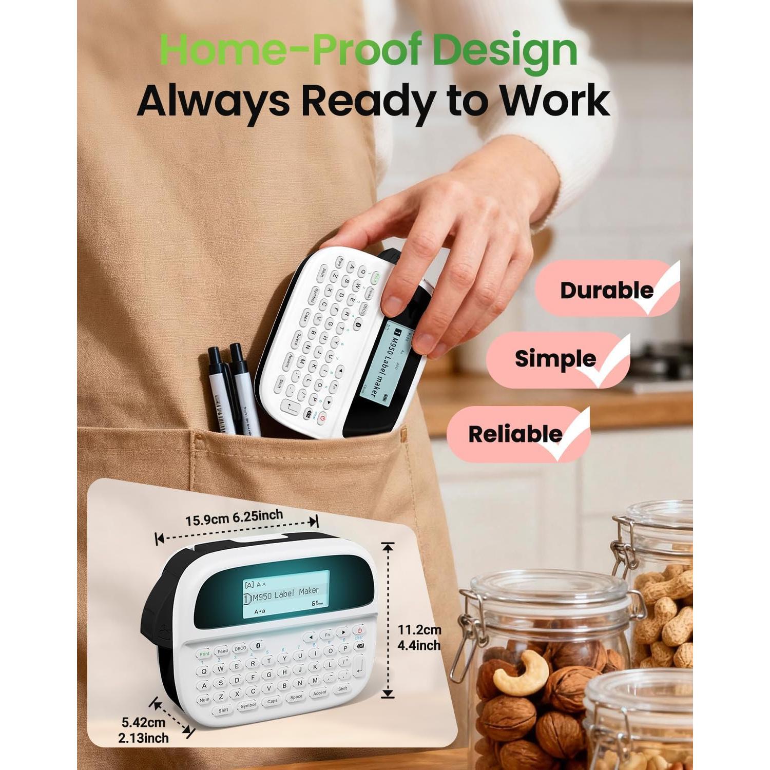 Impresora de Etiquetas Portátil EazeID M950 Bluetooth 12mm