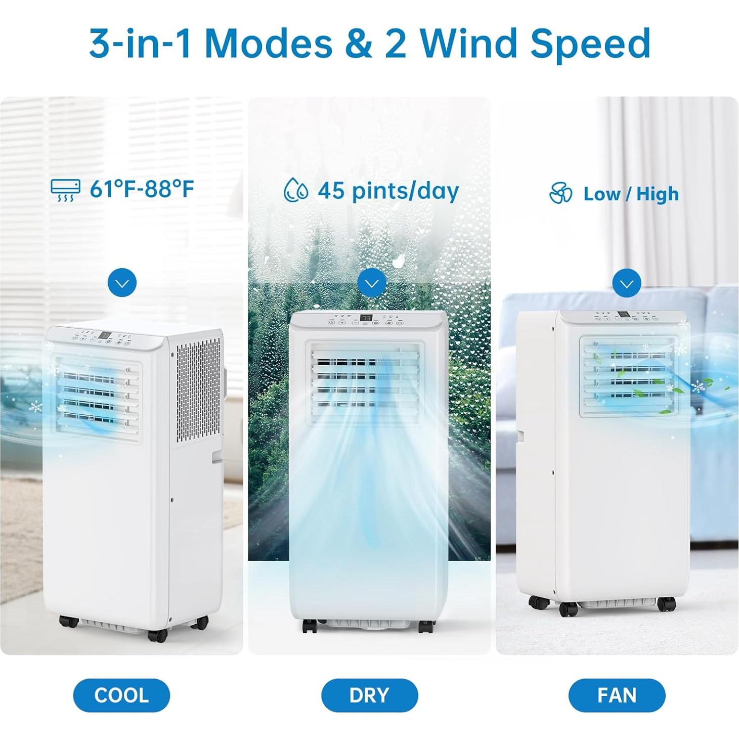 Aire Acondicionado Portátil Zstar 8000 BTU 3 en 1 32,52 m²