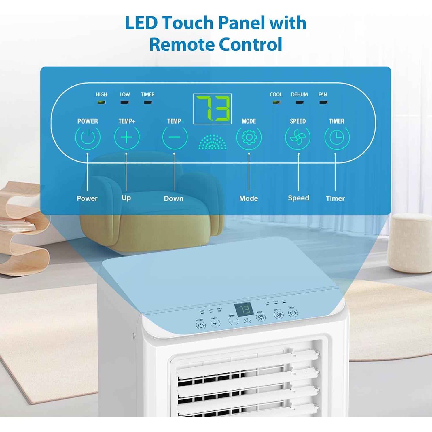 Aire Acondicionado Portátil Zstar 8000 BTU 3 en 1 32,52 m²