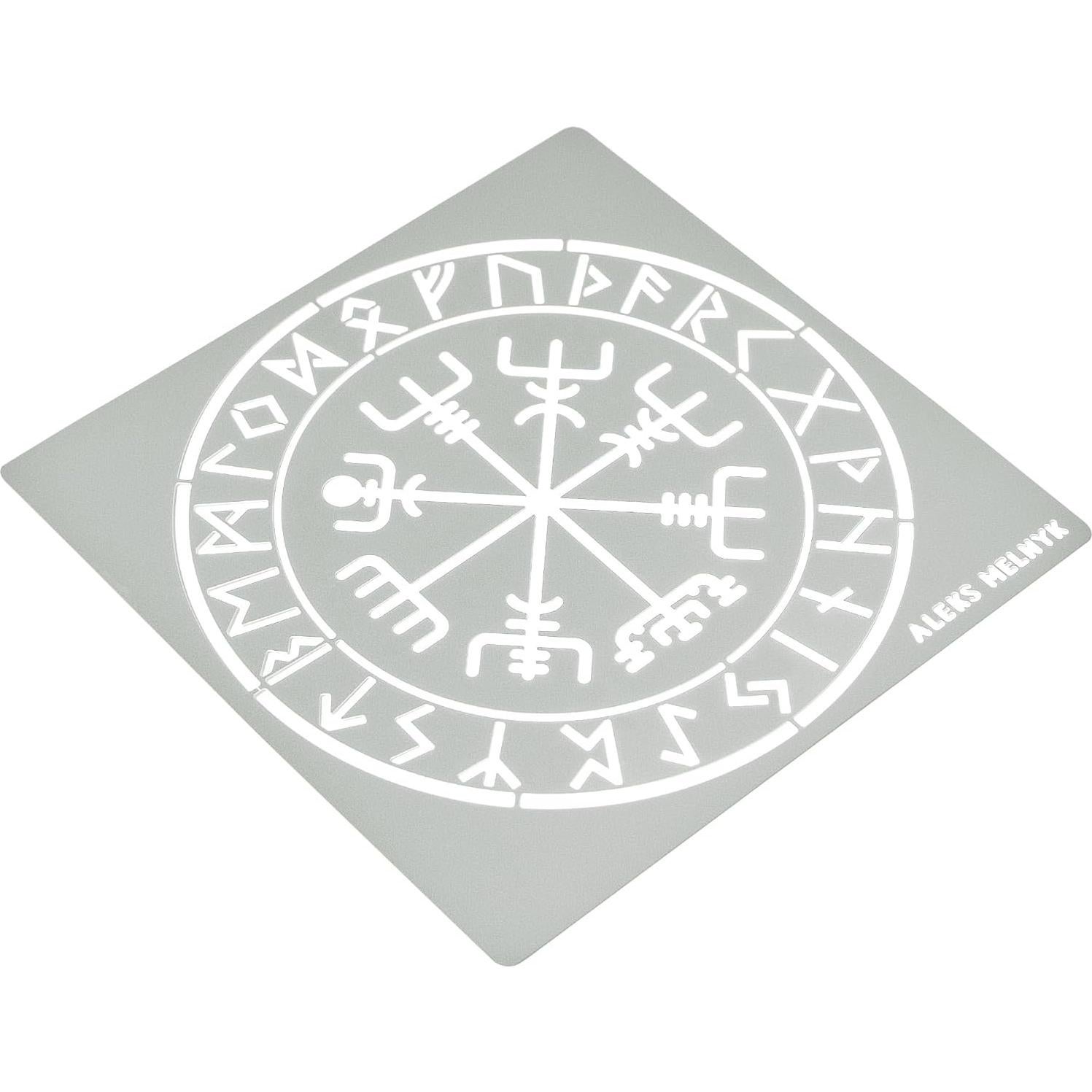 Plantilla de Metal Aleks Melnyk Vegvisir 135x135mm Escandinavo