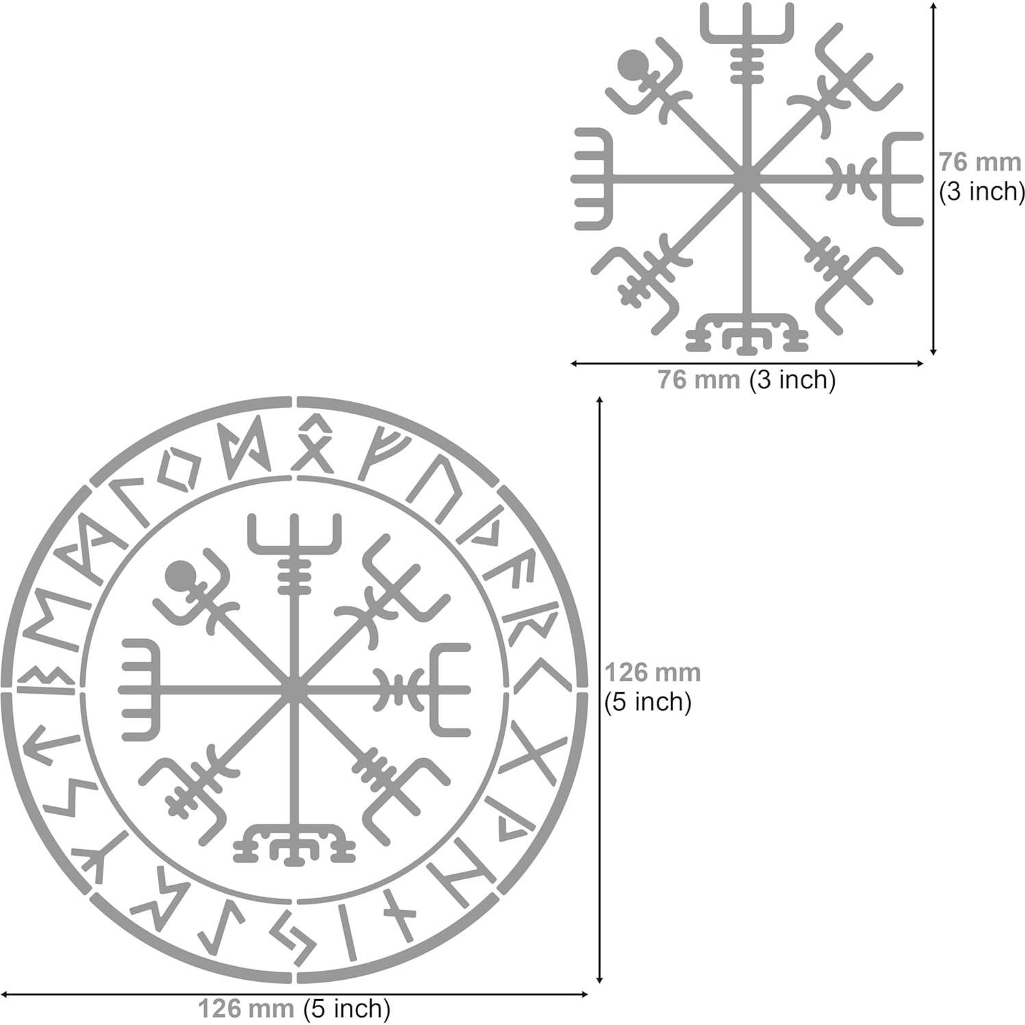 Plantilla de Metal Aleks Melnyk Vegvisir 135x135mm Escandinavo