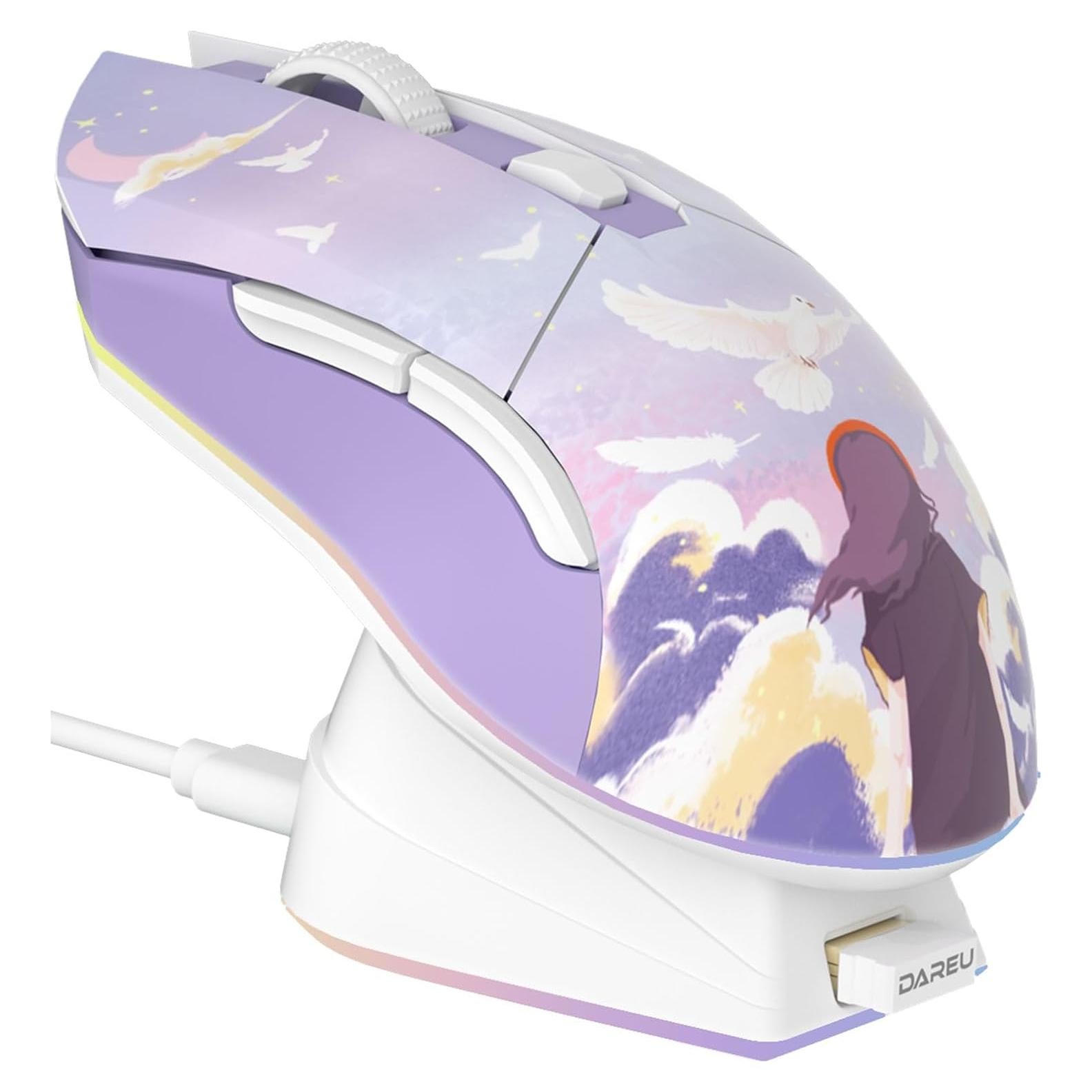 Ratón Gaming Inalámbrico DAREU EM901X 12K DPI RGB Carga Rápida