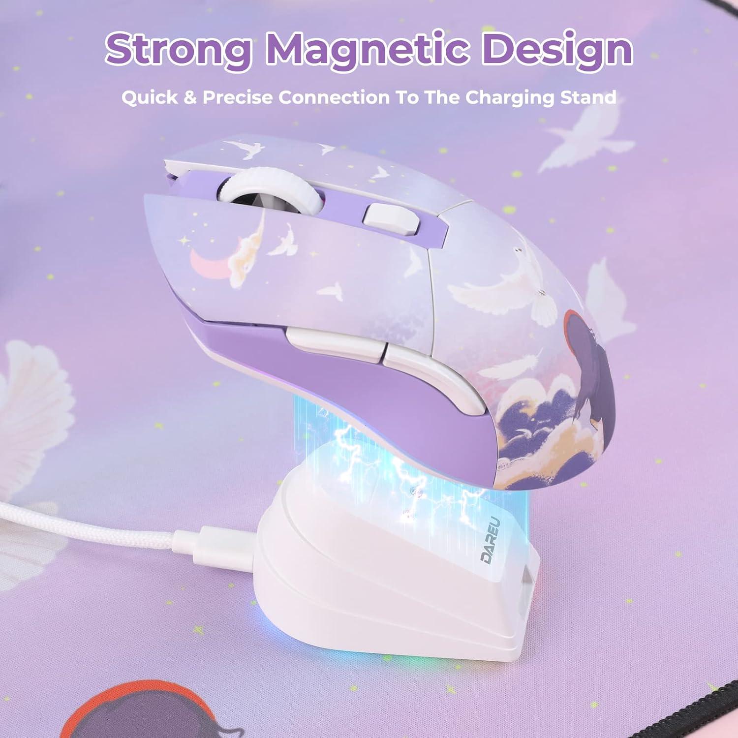 Ratón Gaming Inalámbrico DAREU EM901X 12K DPI RGB Carga Rápida