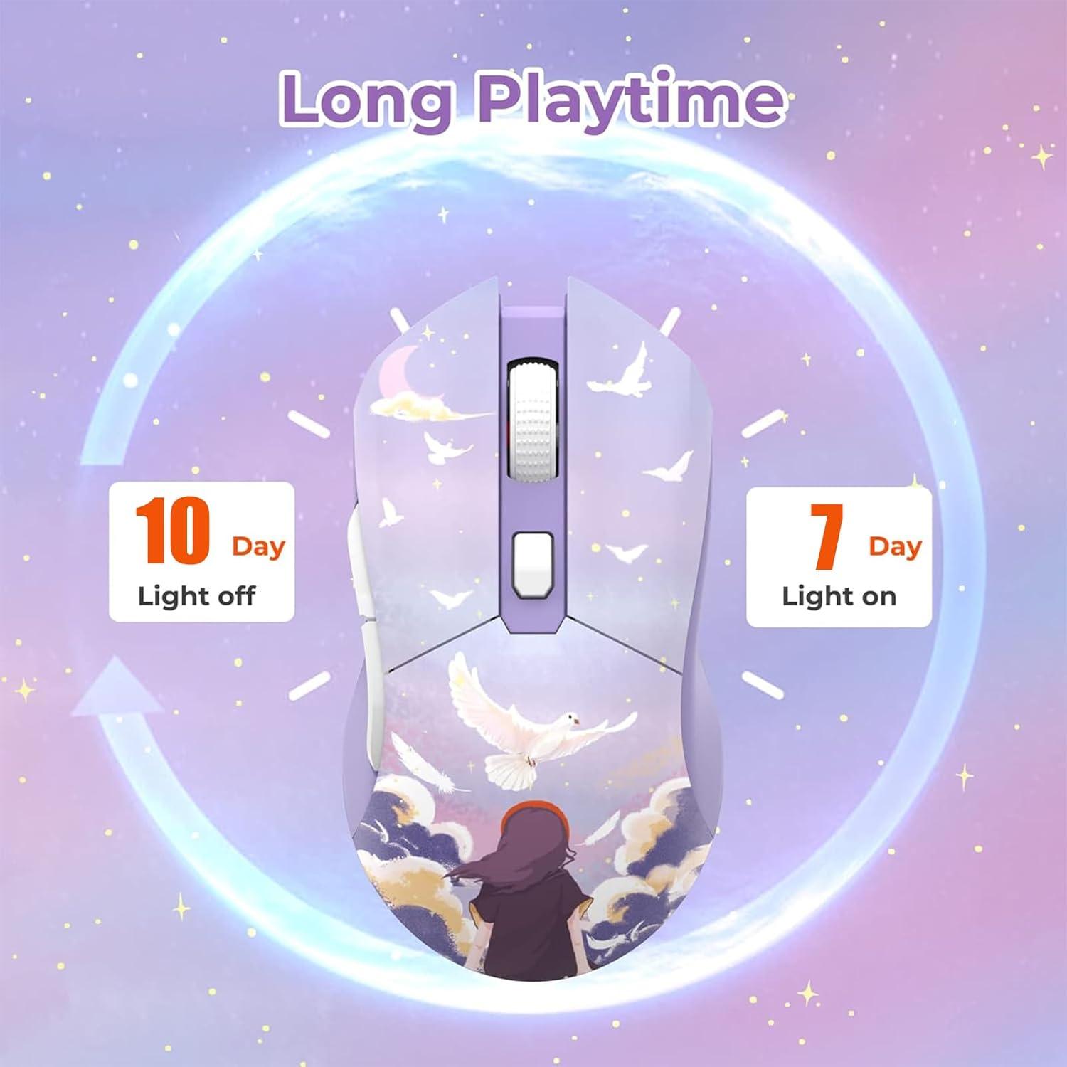 Ratón Gaming Inalámbrico DAREU EM901X 12K DPI RGB Carga Rápida