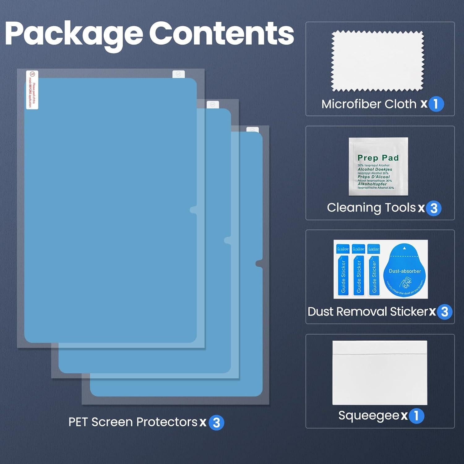 Protector de Pantalla MoKo 3 Paquete para Samsung Tab A11+ 11"