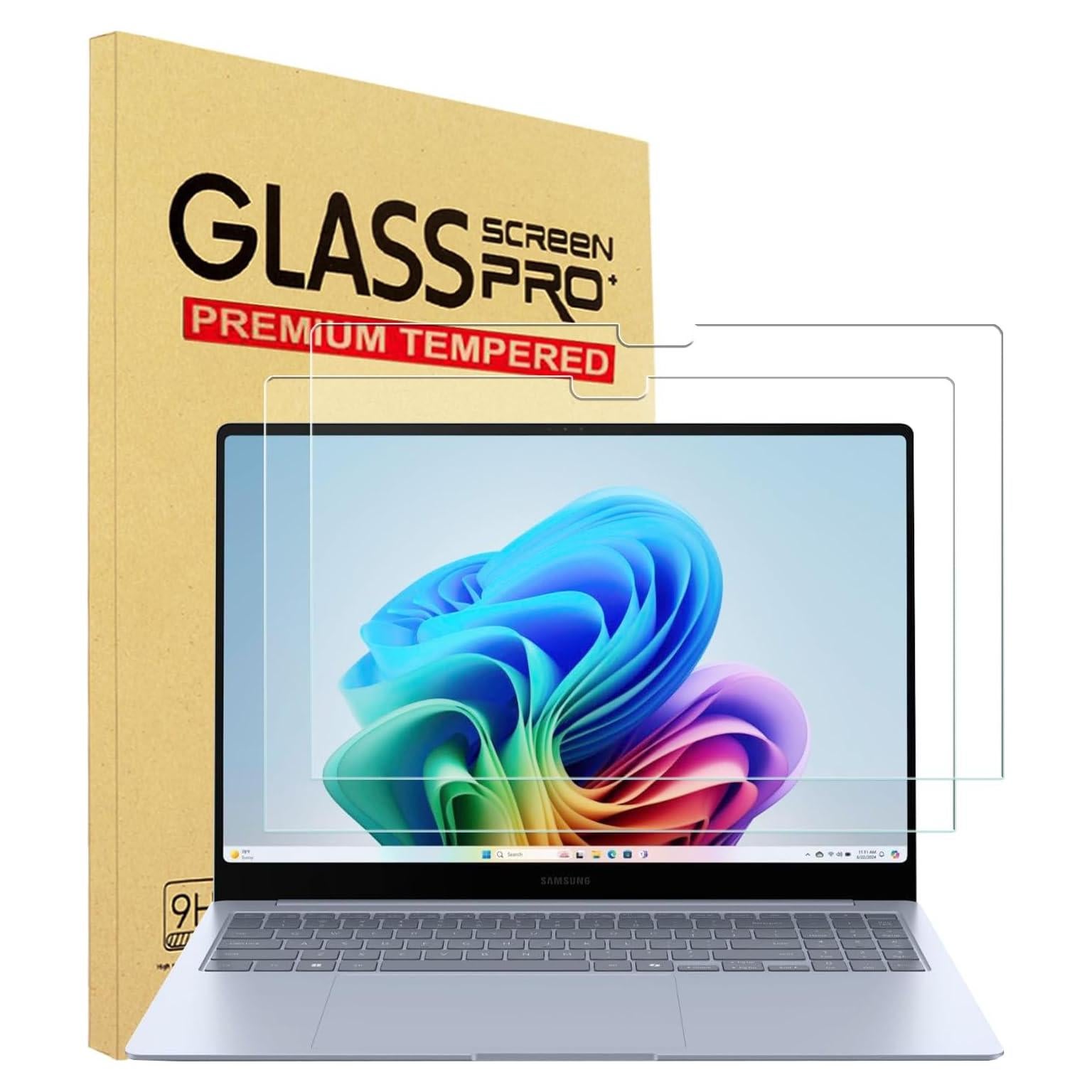 Paquete de 2 Protectores de Pantalla Vidrio Templado 16" YINOVEEN