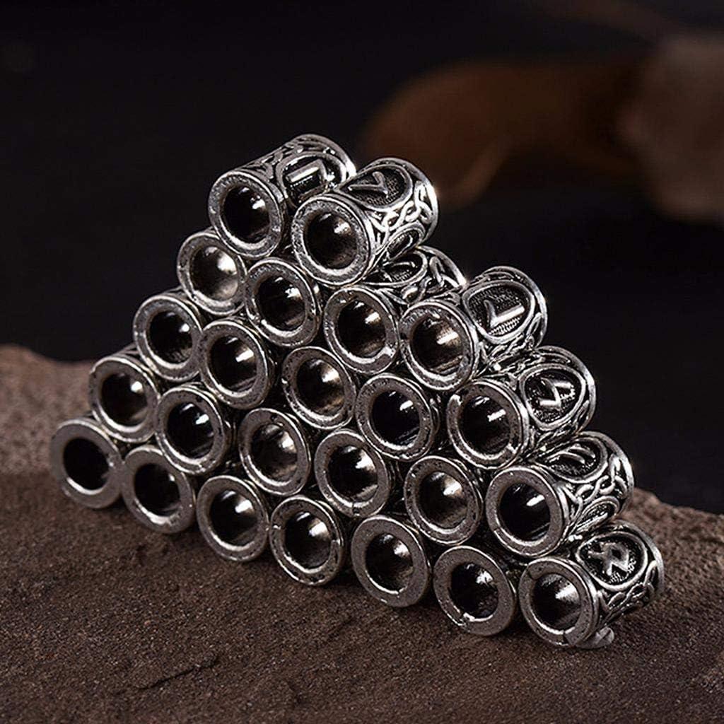 48 Perlas Runa Vikinga Warmshine para Cabello y Barba DIY