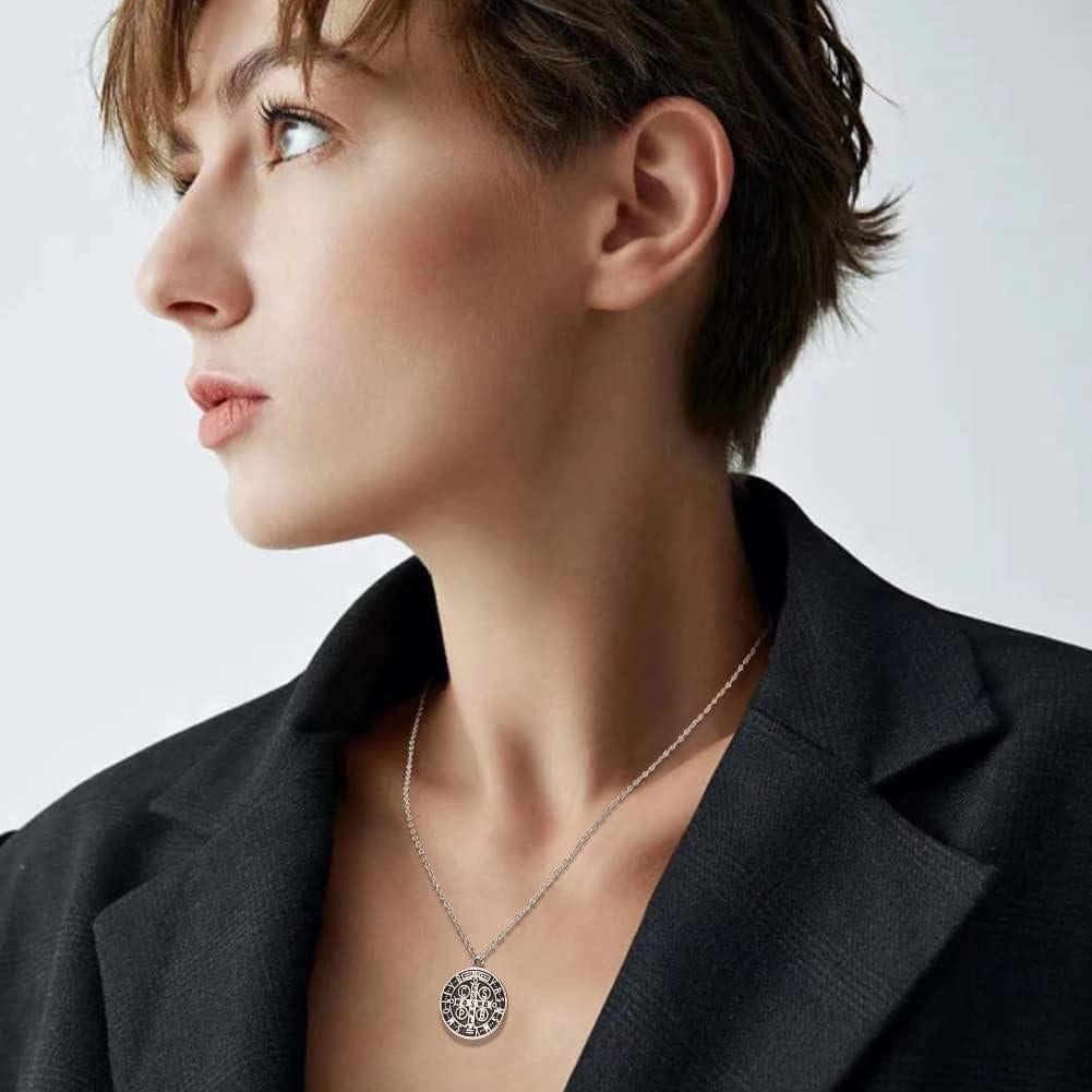 Conjunto de Colgantes Rúnicos DICOSMETIC - 4 Piezas de Acero Inoxidable