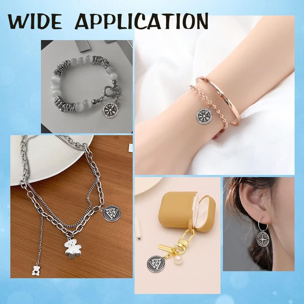 Conjunto de Colgantes Rúnicos DICOSMETIC - 4 Piezas de Acero Inoxidable