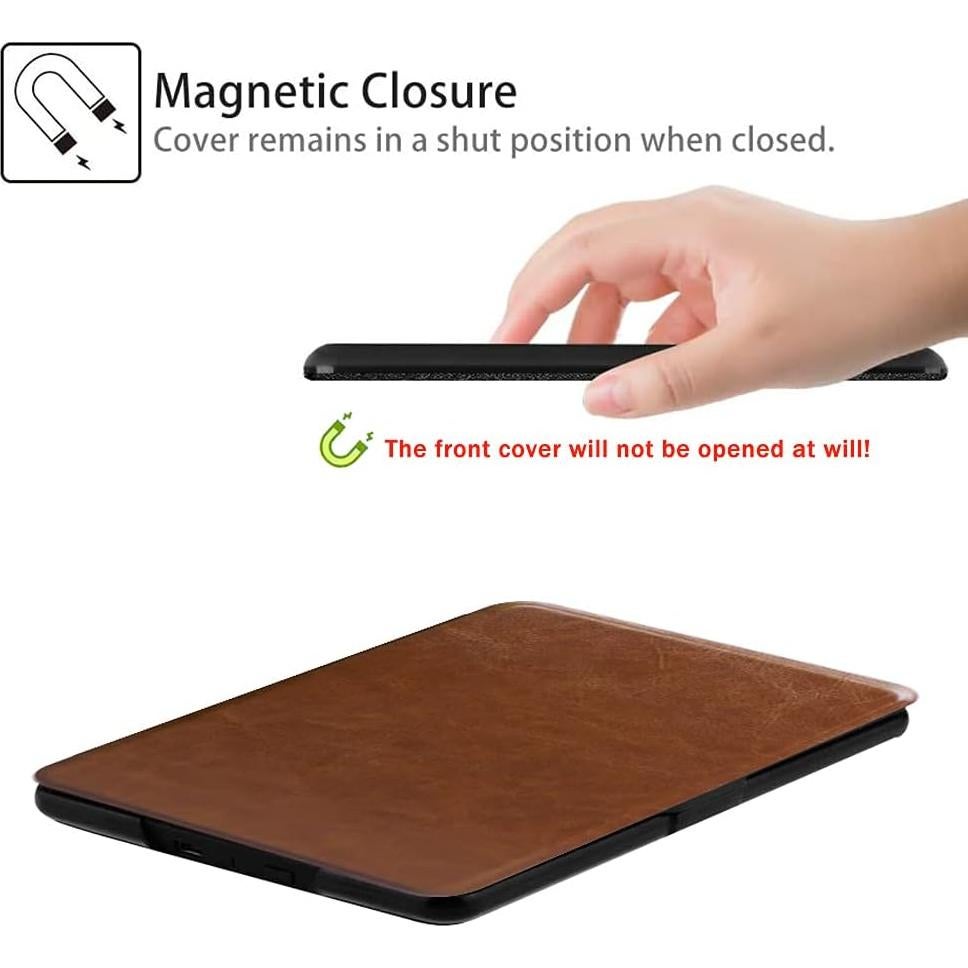 Funda SCSVPN para Kindle 6" (10ª Generación) Cuero Marrón