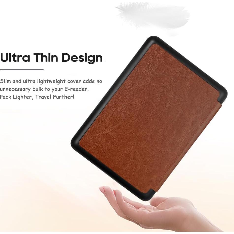 Funda SCSVPN para Kindle 6" (10ª Generación) Cuero Marrón