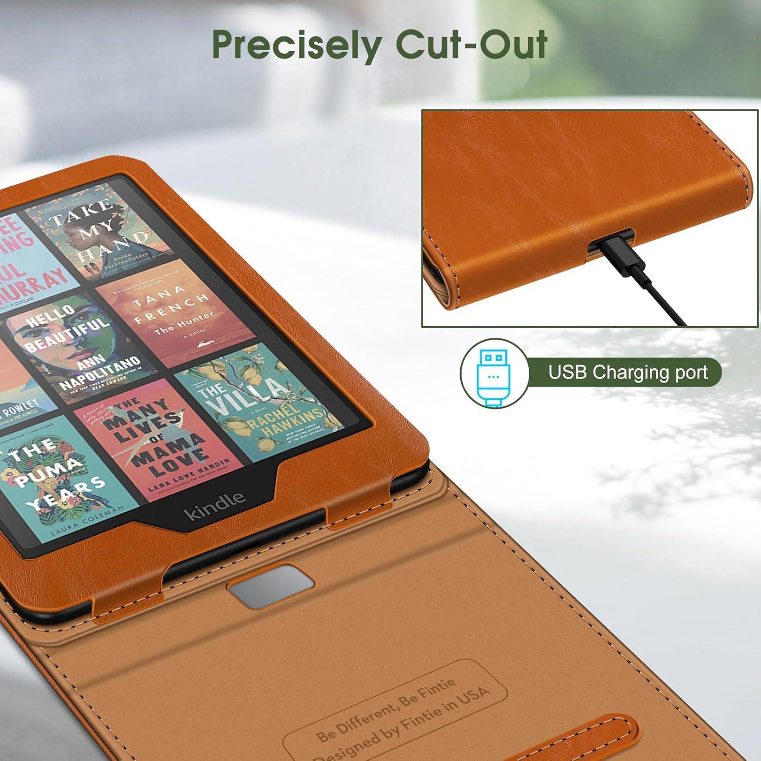 Funda Fintie para Kindle Paperwhite 7" 12ª/11ª Gen 2024/2021 - Marrón