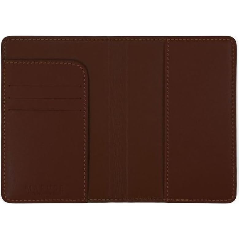 Funda de Pasaporte de Cuero Italiano Maruse Unisex Marrón