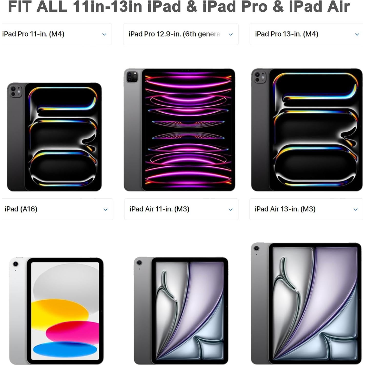 Funda de Piel DUKE&COW para iPad Pro 13" - Marrón Oscuro