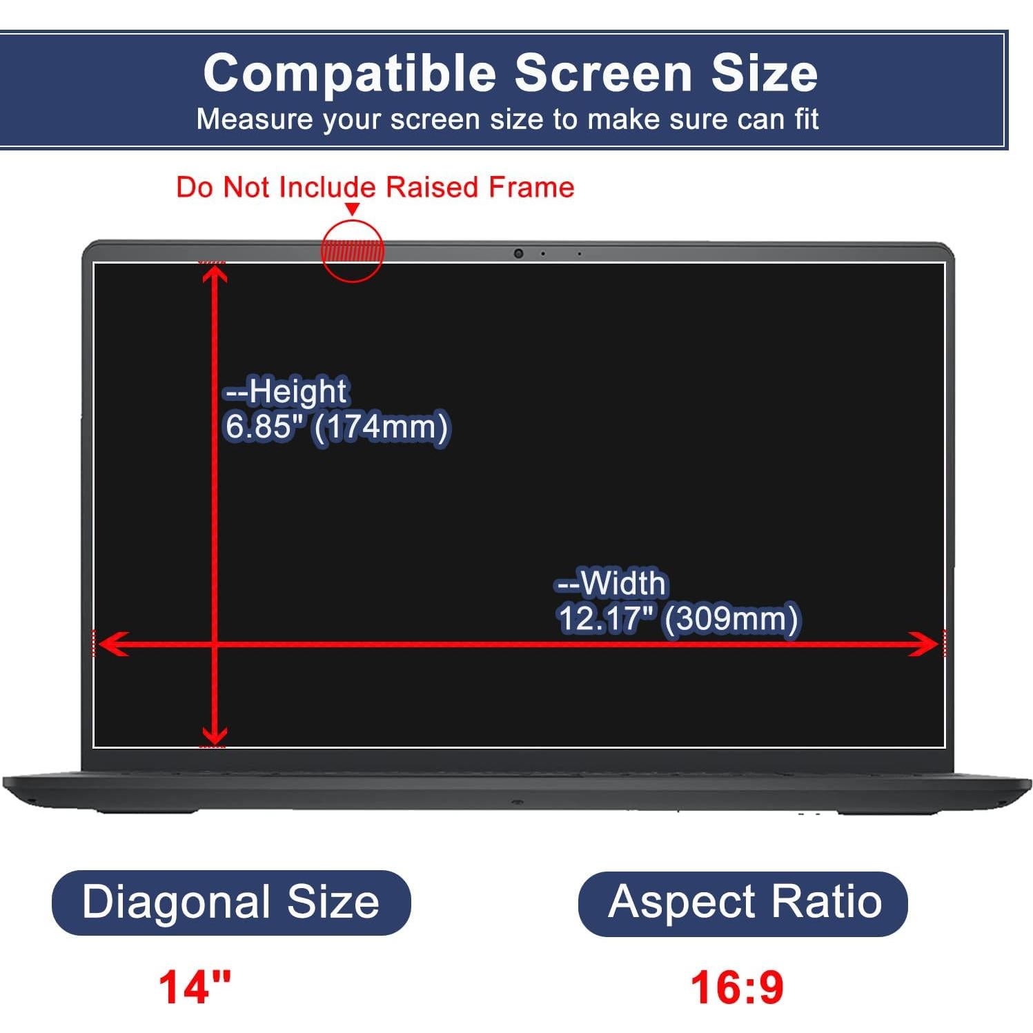 Protector de Pantalla de Vidrio Templado MUBUY-GOL 14" 9H