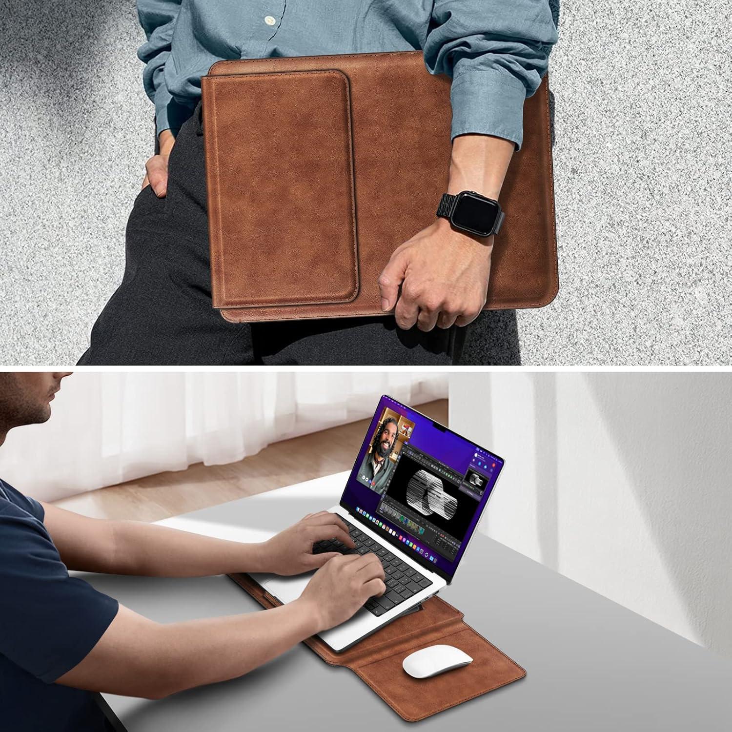 Funda Fintie para MacBook Air/Pro 13-14 Pulgadas Marrón