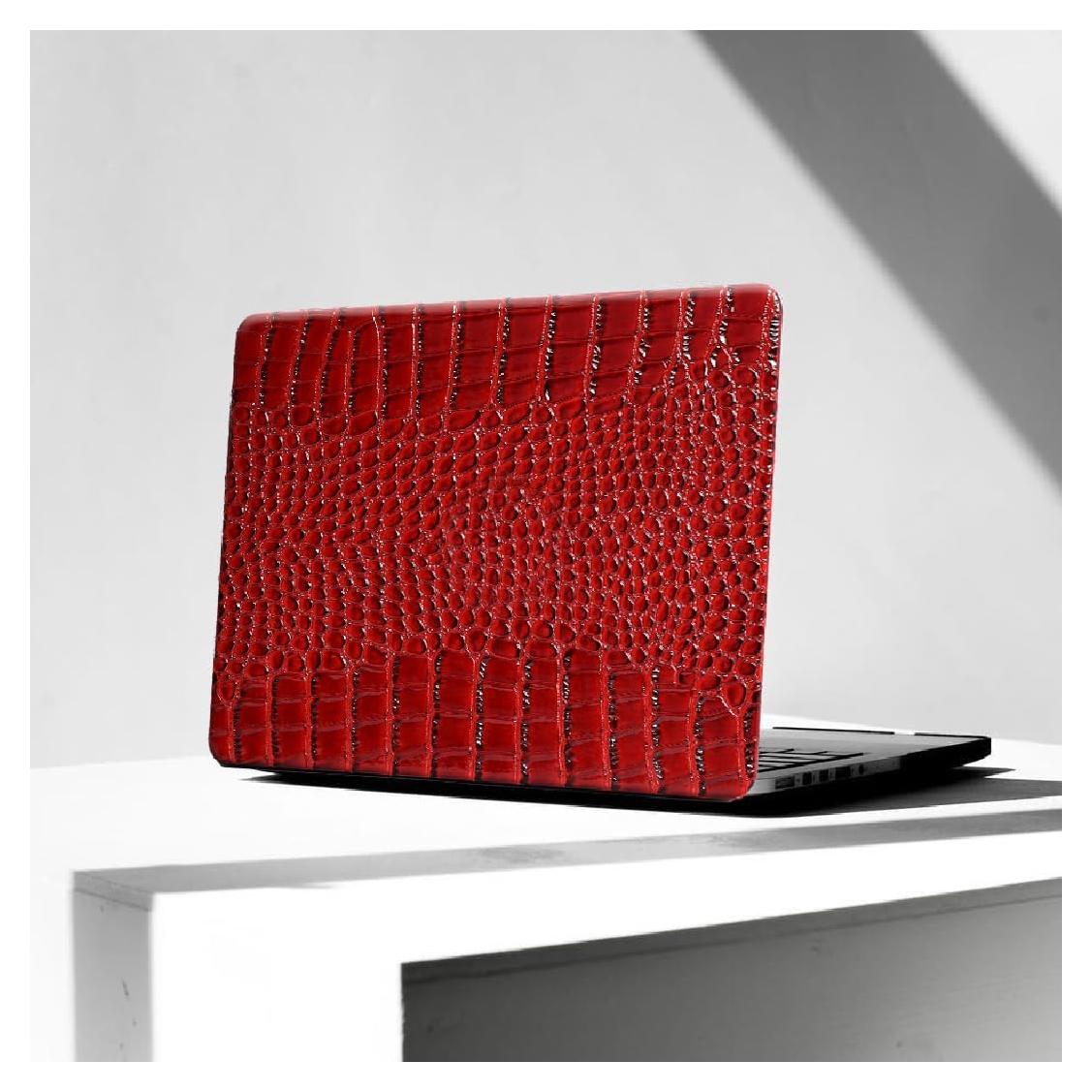 Funda KEROM Cocodrilo Burdeos para MacBook Air 13" 2022-2025
