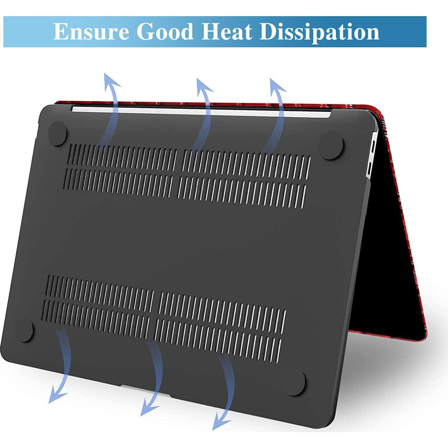 Funda KEROM Cocodrilo Burdeos para MacBook Air 13" 2022-2025