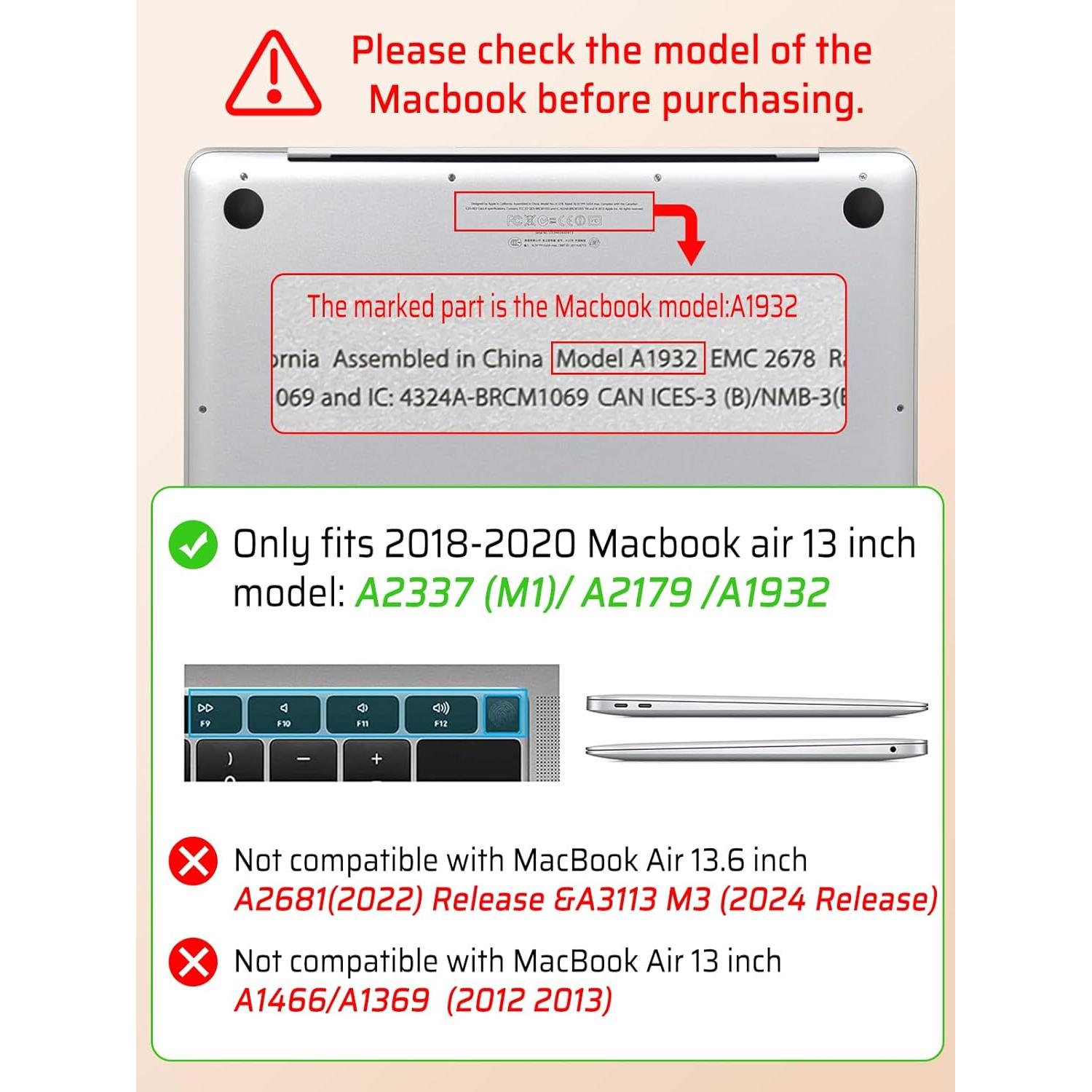 Funda Dura Seorsok para MacBook Air 13" Beige 2022-2018