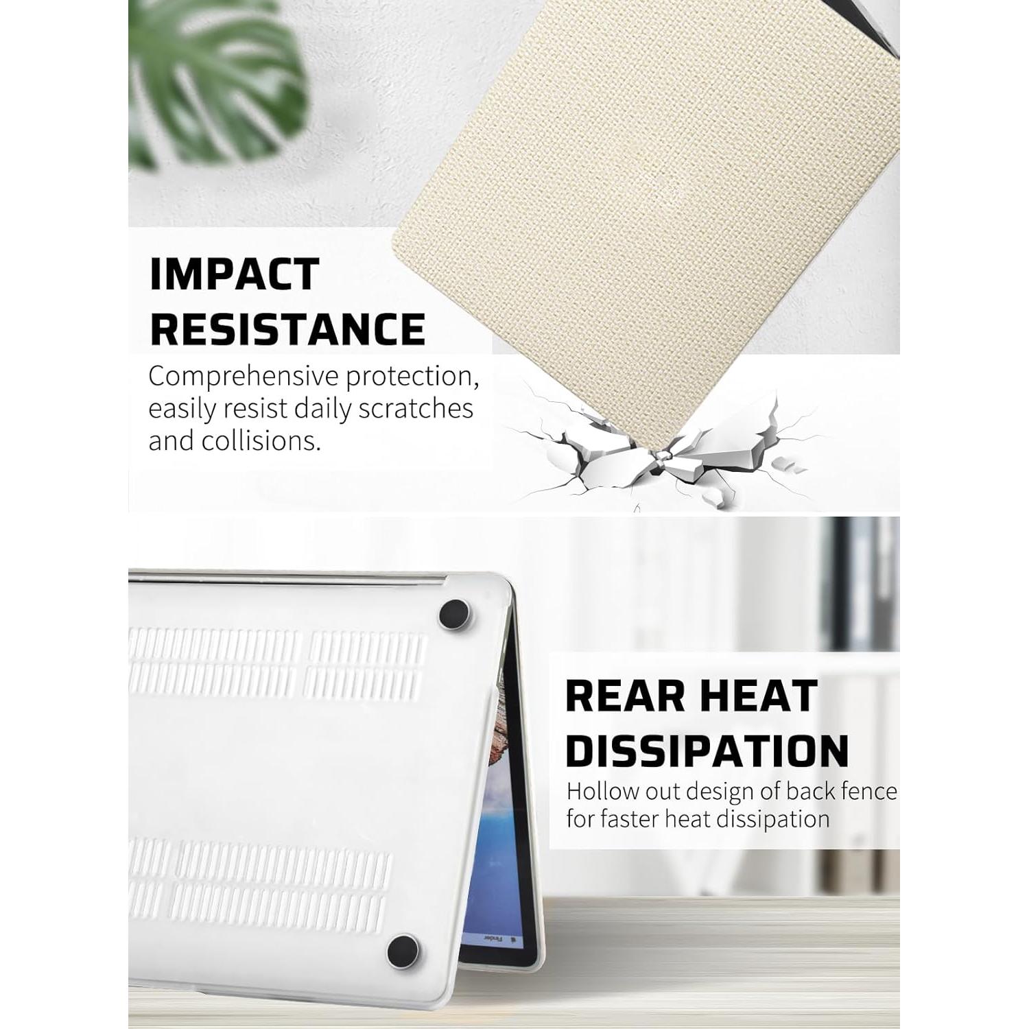 Funda Dura Seorsok para MacBook Air 13" Beige 2022-2018