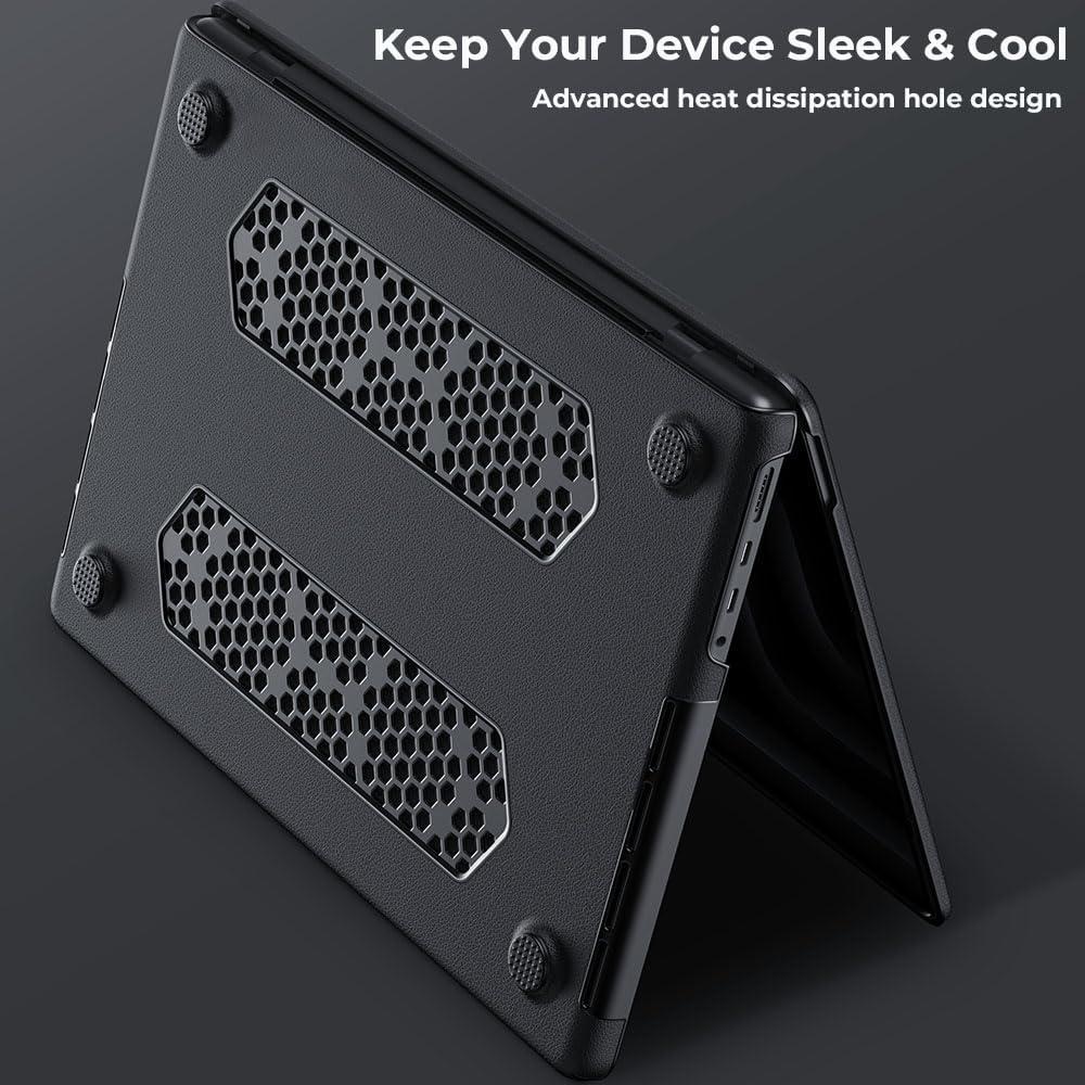 Funda de Cuero BlueSwan para MacBook Pro 14" 2021-2025 Negra