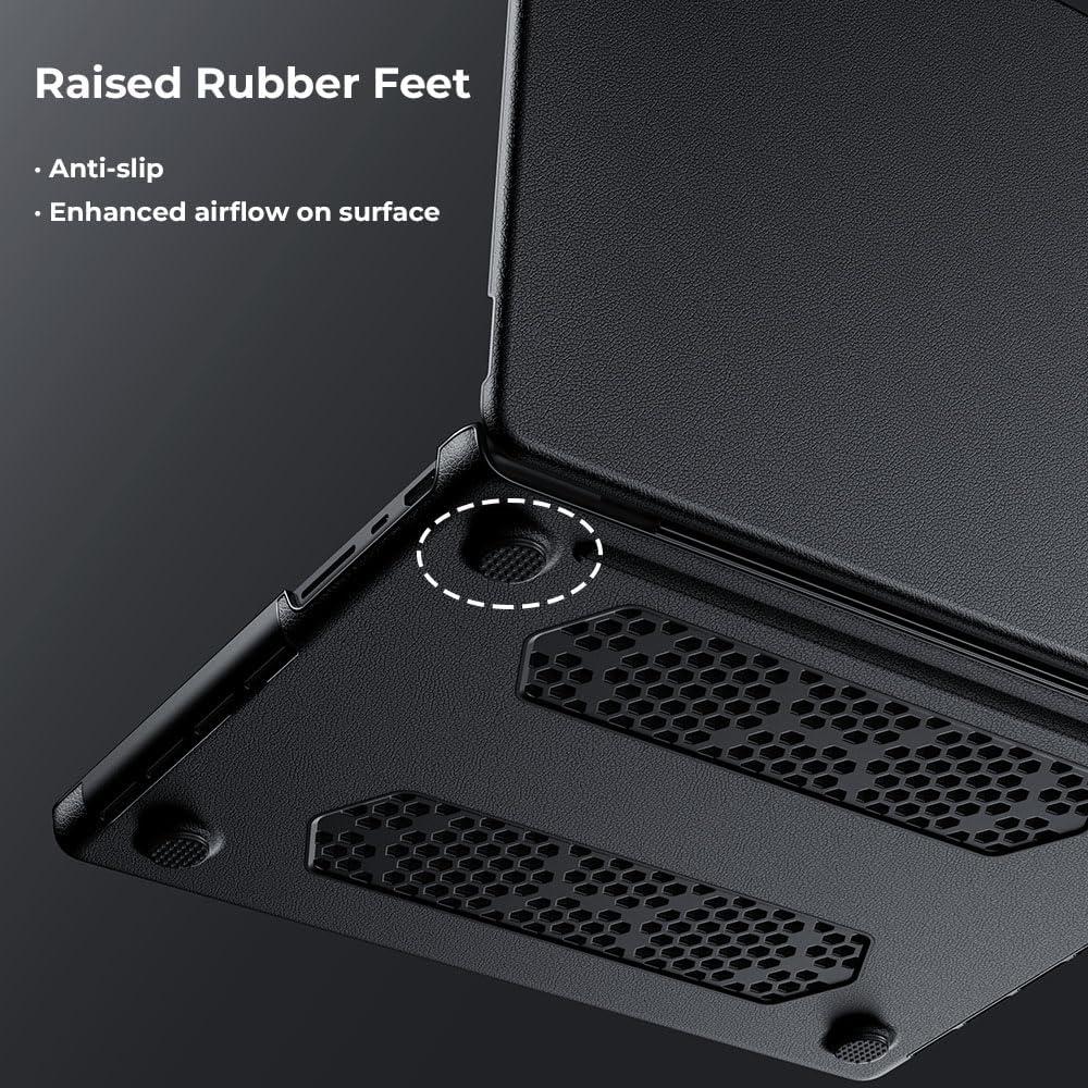 Funda de Cuero BlueSwan para MacBook Pro 14" 2021-2025 Negra