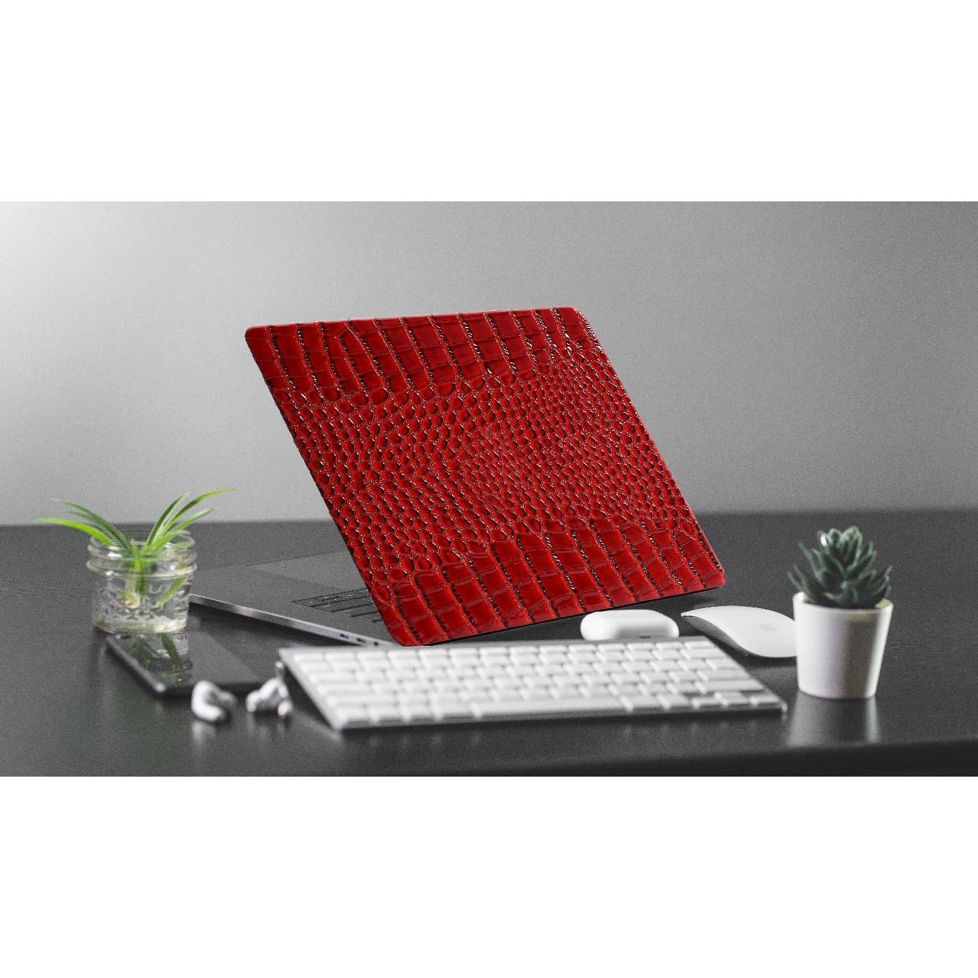 Funda KEROM para MacBook Pro 16" 2021-2024 Cocodrilo Burdeos