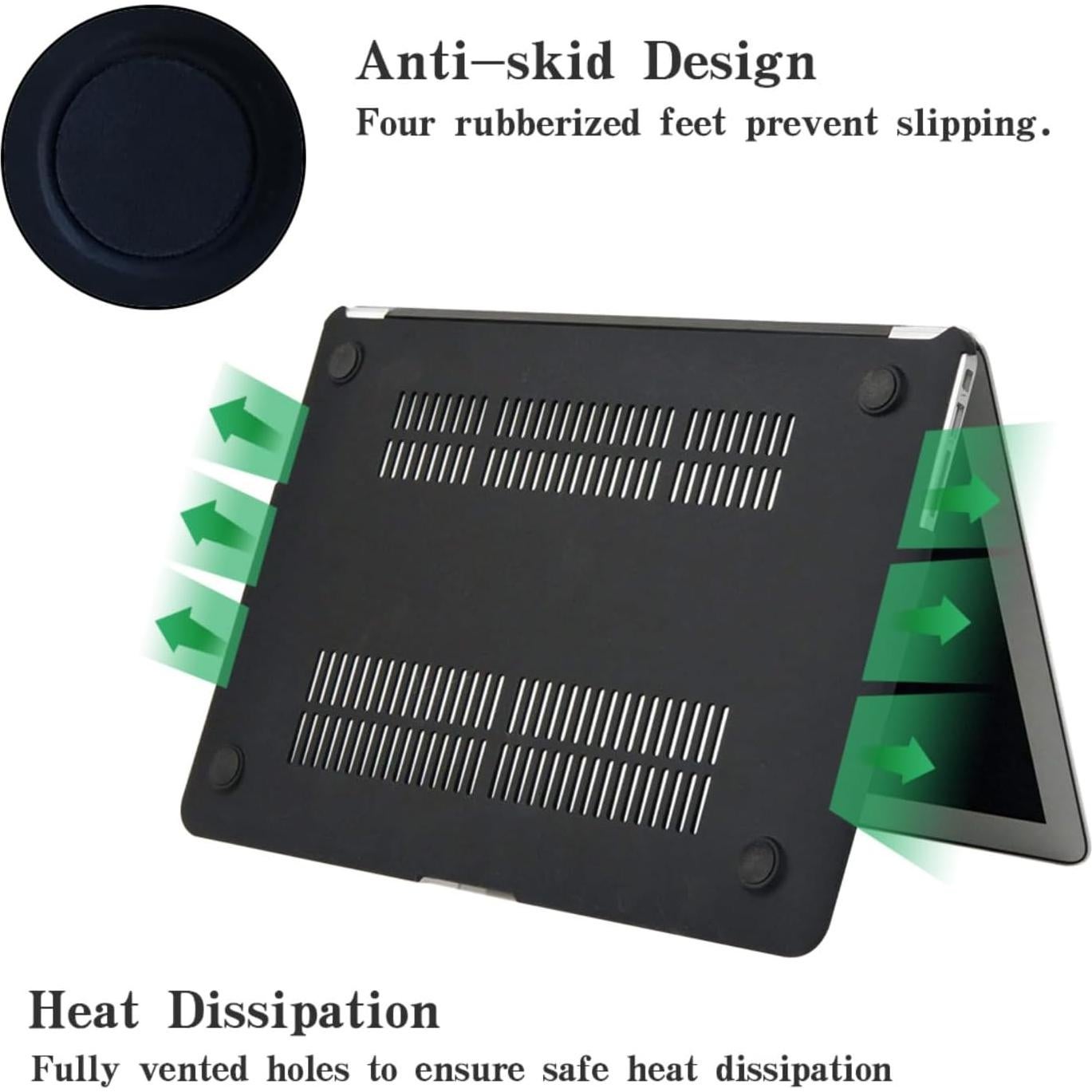 Funda Dura DTangLsm para MacBook Pro 14" 2021-2024 Negro